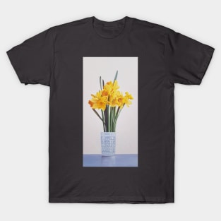 Daffodils in a Hobnail Vase Painting T-Shirt